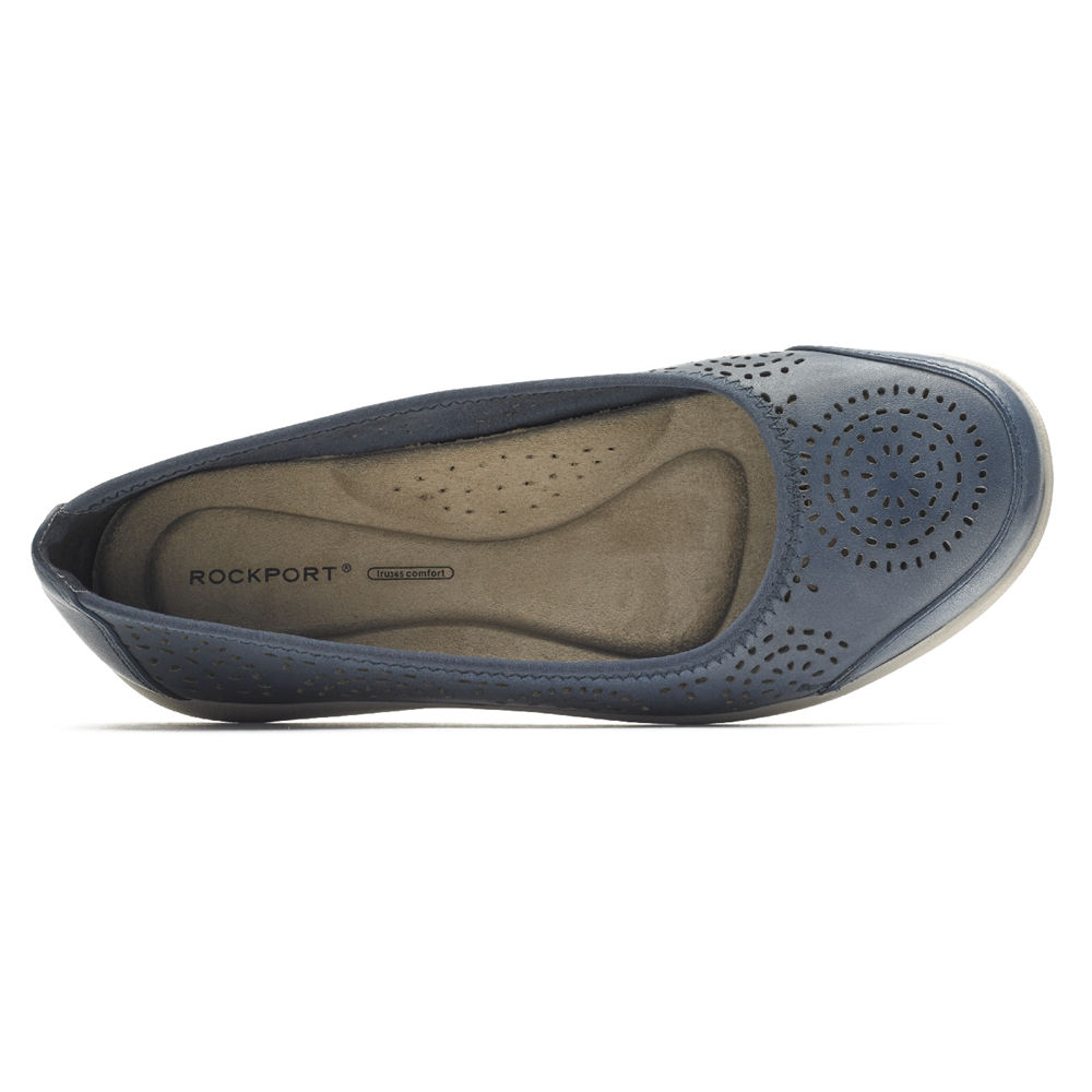 Rockport Singapore Womens Slip-On - Daisey Ballet Blue - KA1450692